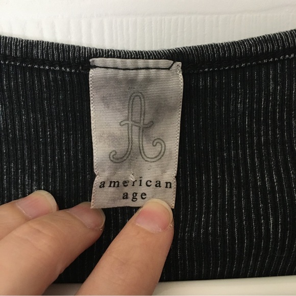American Age Long-Sleeved Tee with Lace Inserts, Cut Work Style - Picture 8 of 15